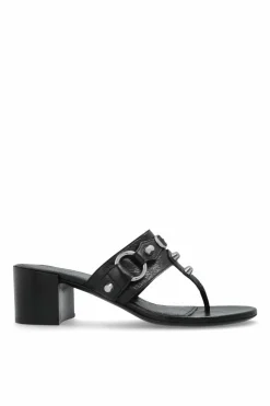 Balenciaga CZARNY Klapki na obcasie `City`