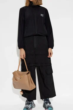 Balenciaga CZARNY Kurtka z kapturem chowanym w kołnierzu