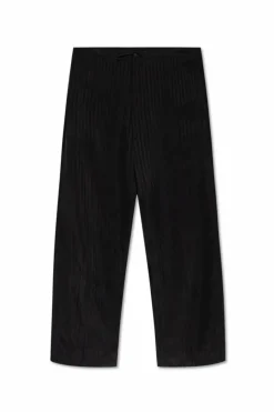 Balenciaga CZARNY Spodnie o luźnym kroju ze wzorem w pasy