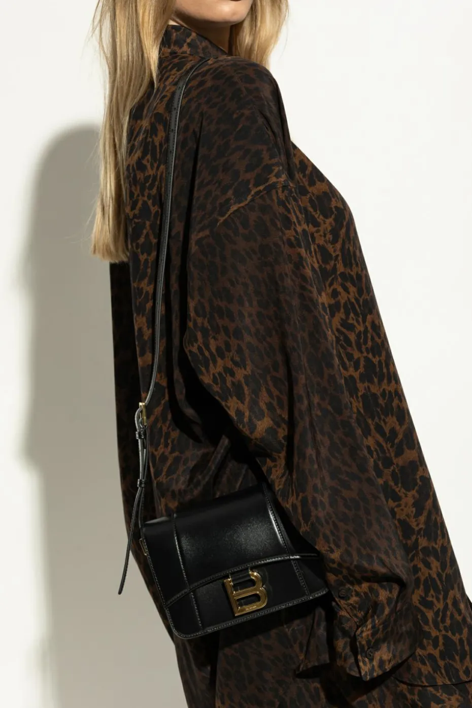 Balenciaga CZARNY Torba na ramię `Hourglass`