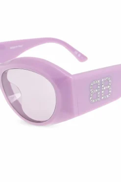 Balenciaga FIOLETOWY Okulary przeciwsłoneczne