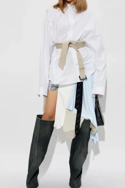 Balenciaga MULTIKOLOR Asymetryczna spódnica z logo