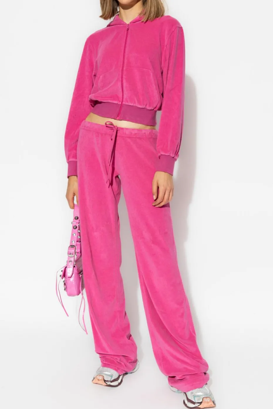 Balenciaga RÓŻOWY Bluza z kapturem