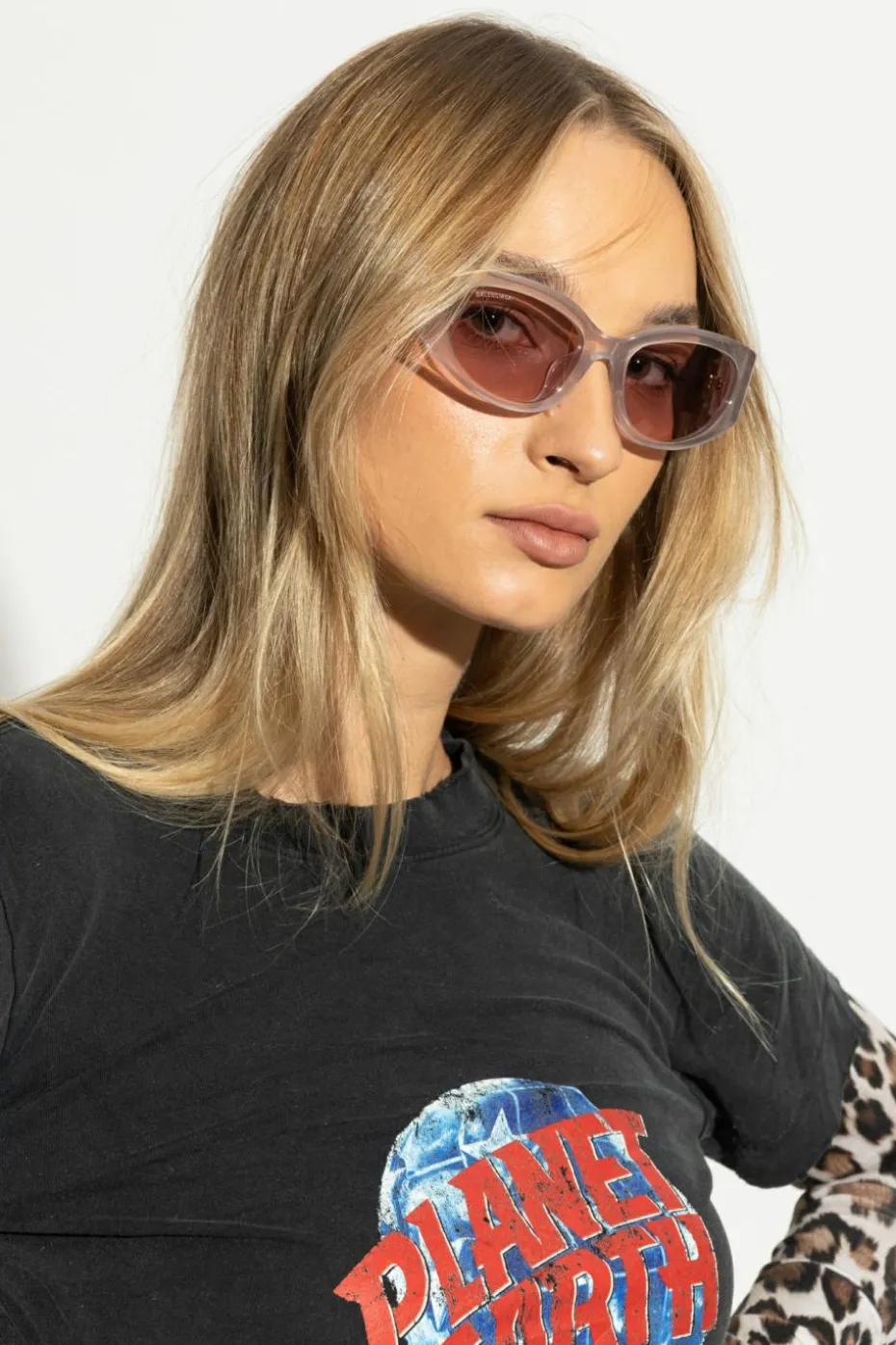Balenciaga RÓŻOWY Okulary przeciwsłoneczne