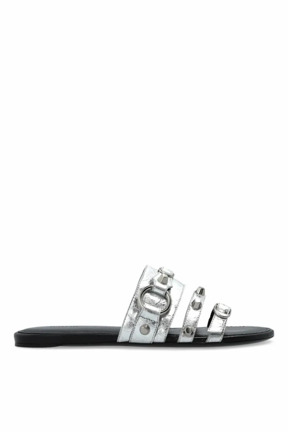 Balenciaga SREBRNY Klapki `City`