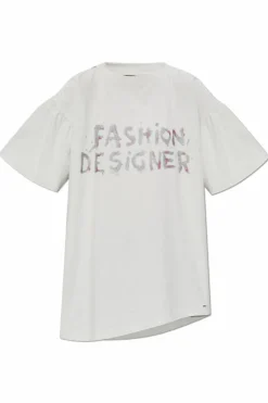 Balenciaga SZARY T-shirt ze wzorem