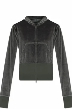 Balenciaga ZIELONY Aksamitna bluza