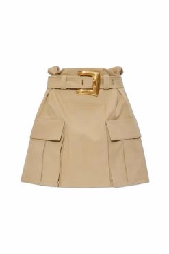 Balmain beżowy Spódnica typu `cargo`