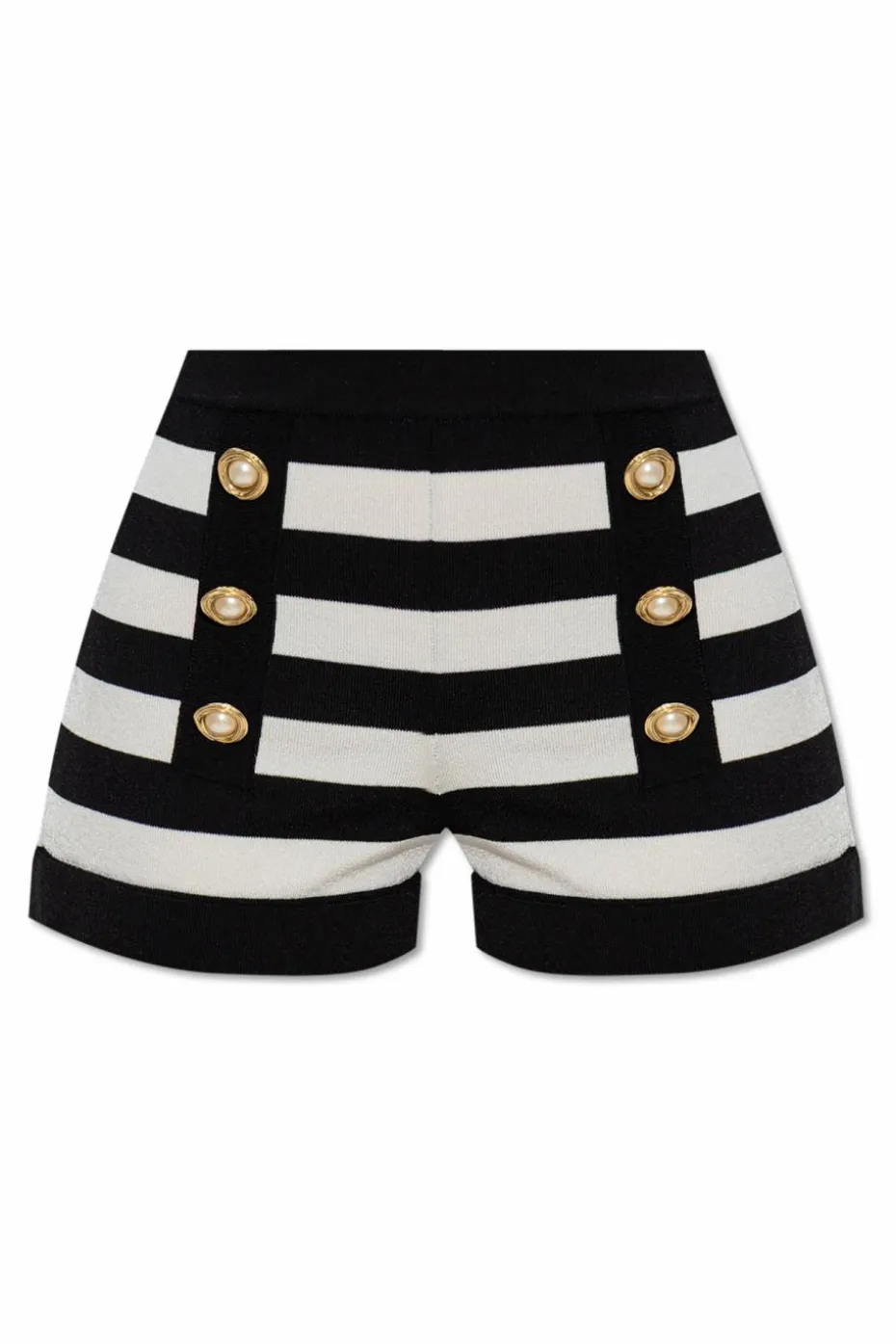 Balmain BIAŁY Szorty ze wzorem w pasy