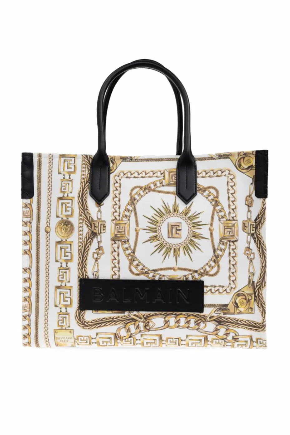 Balmain BIAŁY Torba `B-Army Medium` typu `shopper`