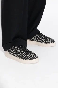 Balmain CZARNY Buty sportowe z monogramem