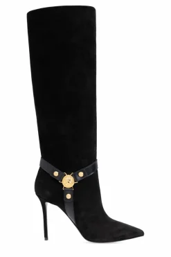 Balmain CZARNY Skórzane kozaki