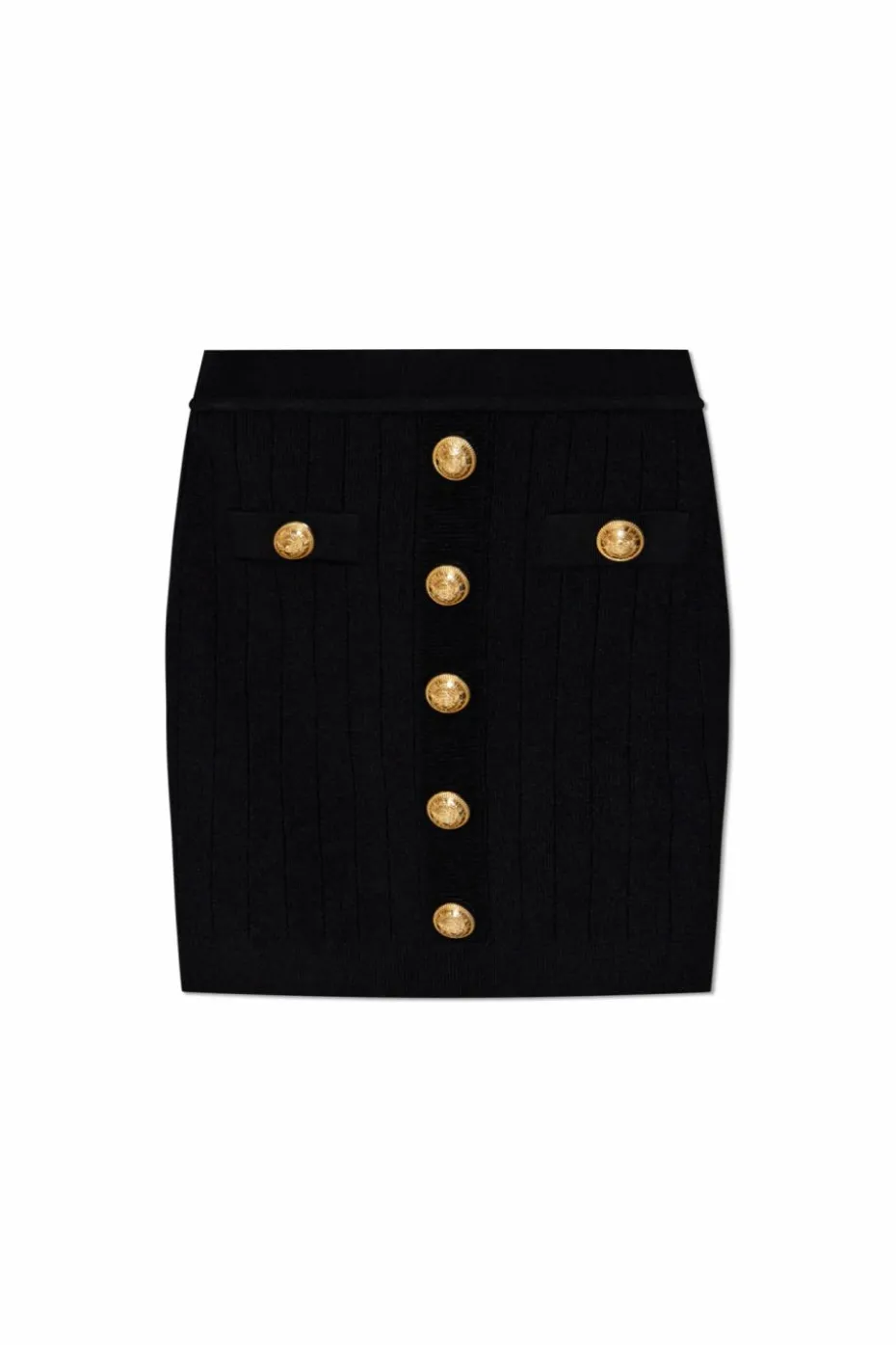 Balmain CZARNY Spódnica z dekoracyjnymi guzikami