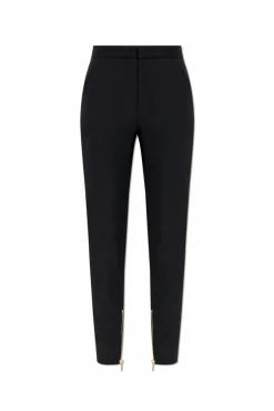 Balmain CZARNY Spodnie z zamkiem w nogawkach
