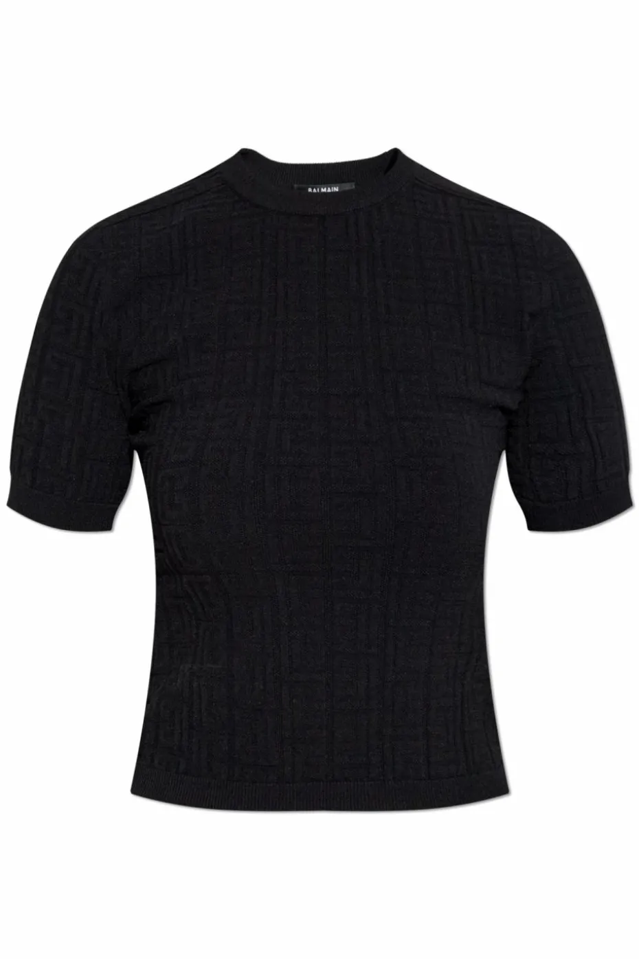 Balmain CZARNY Top z okrągłym dekoltem