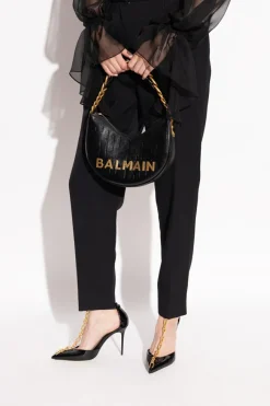 Balmain CZARNY Torba na ramię `1945 Soft`