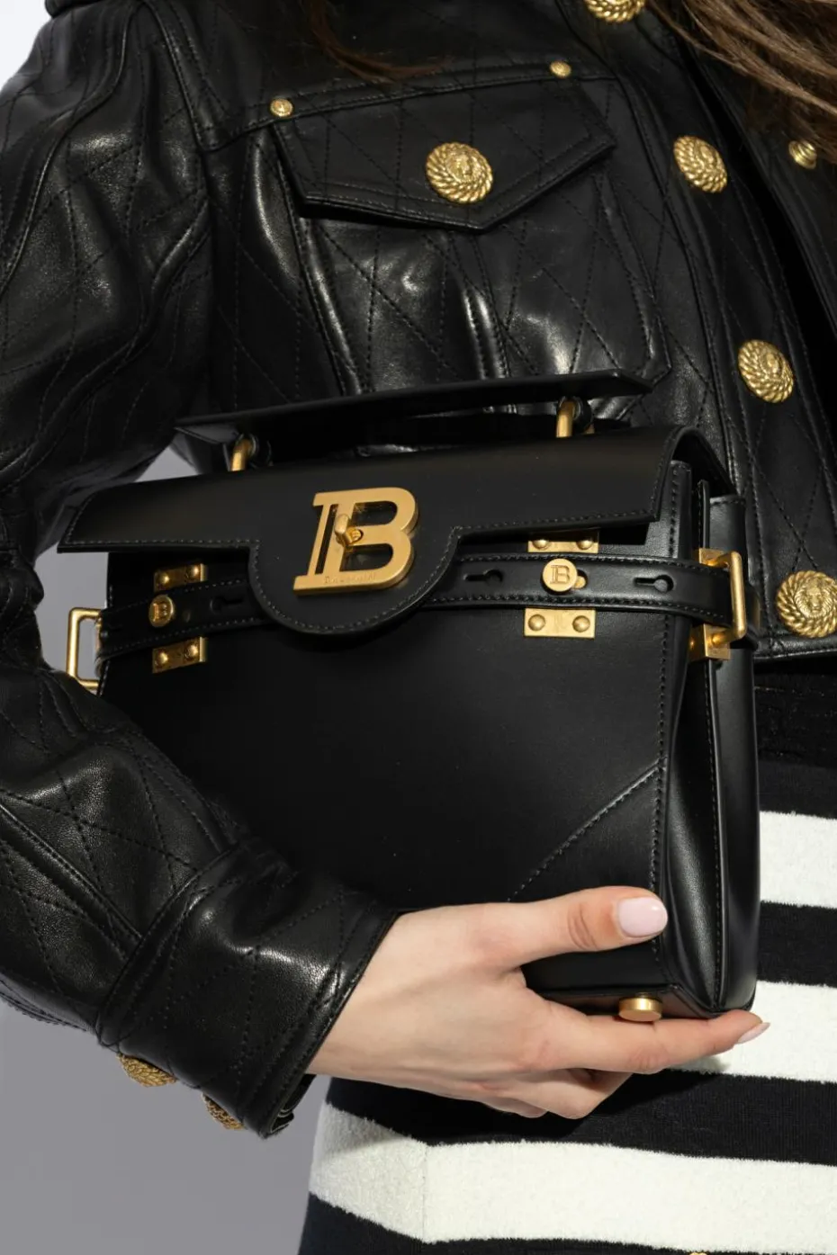 Balmain CZARNY Torba na ramię `B-Buzz 23`