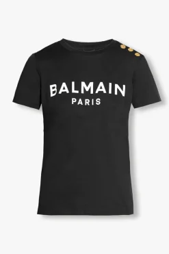 Balmain CZARNY T-shirt z logo