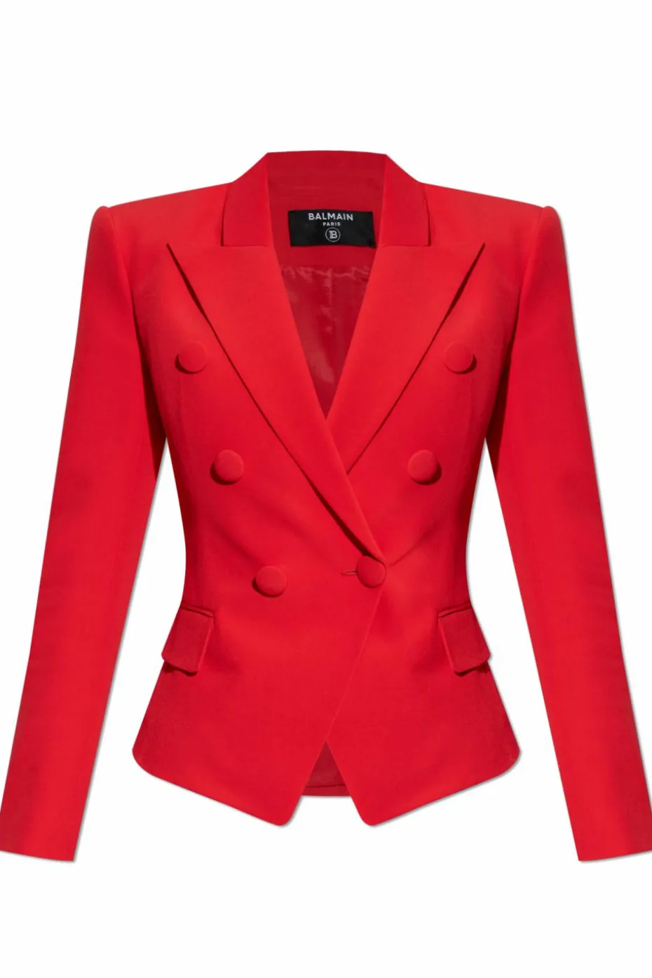 Balmain CZERWONY Dwurzędowa marynarka