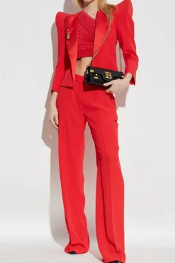 Balmain CZERWONY Marynarka z dekoracyjnymi ramionami