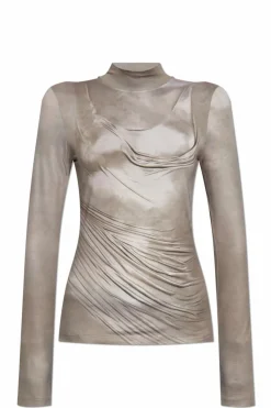 Balmain SZARY Top ze stójką