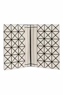 Bao Bao Issey Miyake SZARY Portfel z geometrycznym wzorem