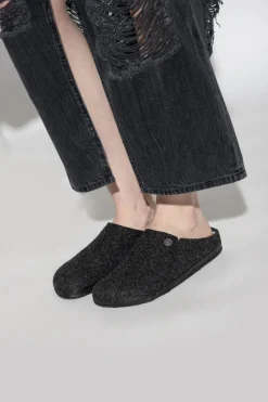 Birkenstock CZARNY Klapki ‘Zermatt Rivet’