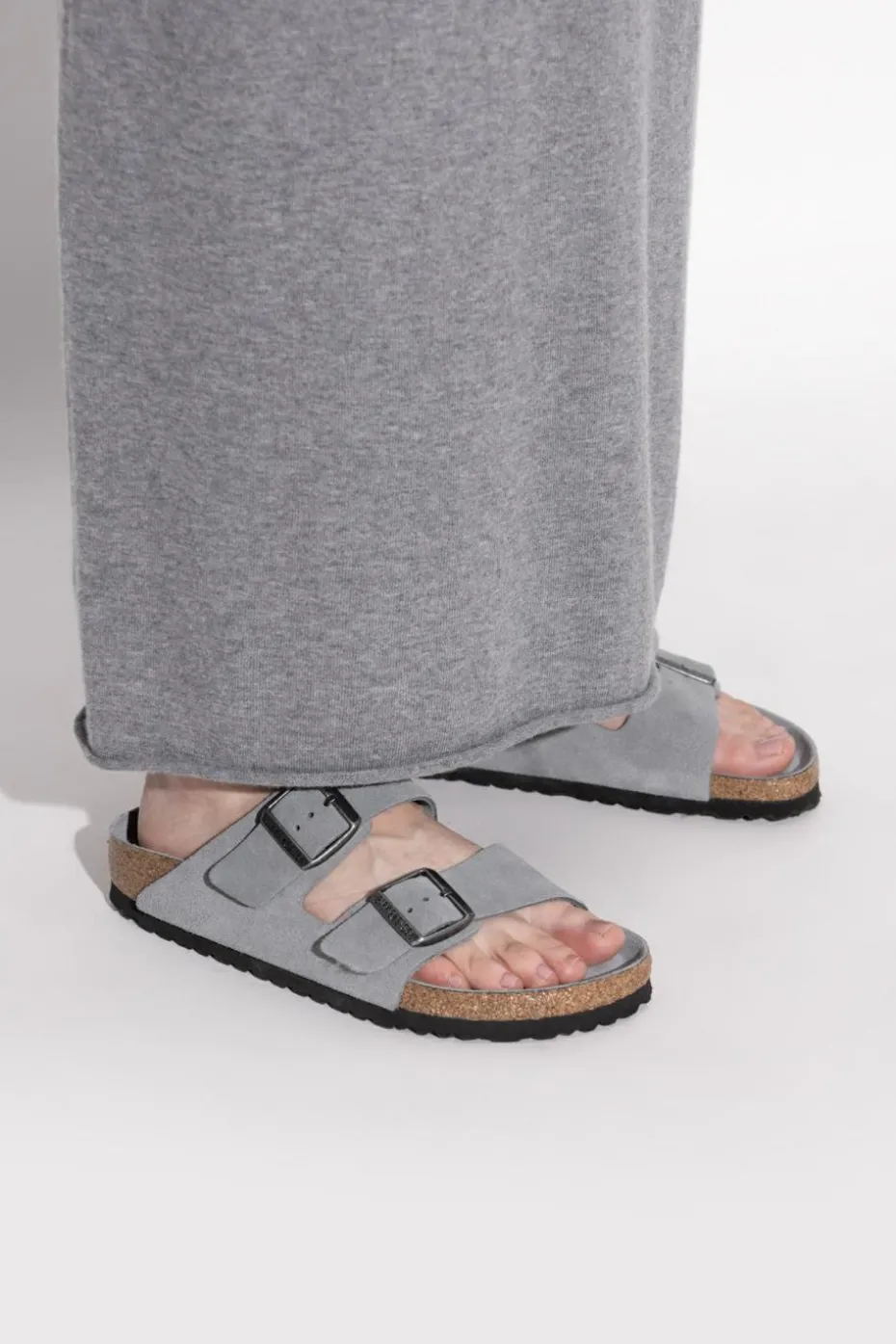 Birkenstock SZARY Klapki `Arizona BS`
