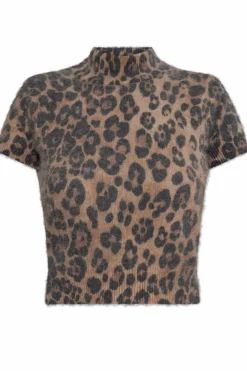 Blumarine beżowy Top z motywem zwierzęcym