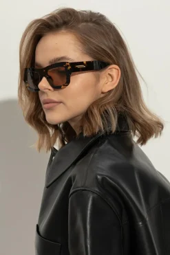 Bottega Veneta BRĄZOWY Okulary przeciwsłoneczne