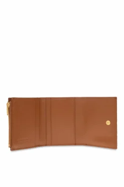 Bottega Veneta BRĄZOWY Skórzany portfel