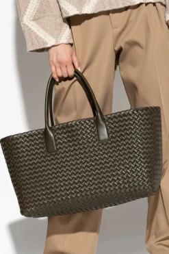 Bottega Veneta BRĄZOWY Torba `Cabat Medium` typu `shopper`