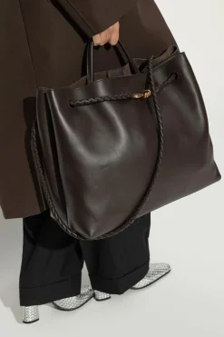 Bottega Veneta BRĄZOWY Torba `Andiamo Large` typu `shopper`