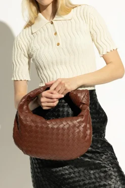 Bottega Veneta BRĄZOWY Torba do ręki `Jodie Small`
