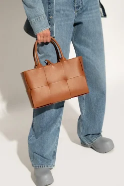 Bottega Veneta BRĄZOWY Torba ‘Arco Small’ typu ‘shopper’