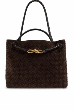Bottega Veneta BRĄZOWY Torba do ręki `Andiamo Medium`