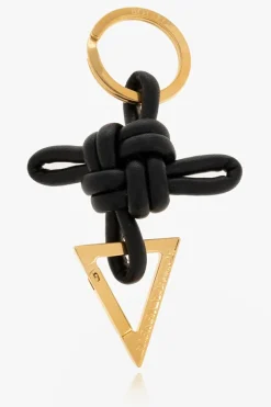 Bottega Veneta CZARNY Skórzany brelok