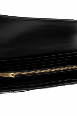 Bottega Veneta CZARNY Skórzany portfel