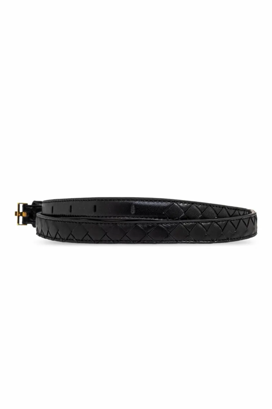 Bottega Veneta CZARNY Skórzany pasek