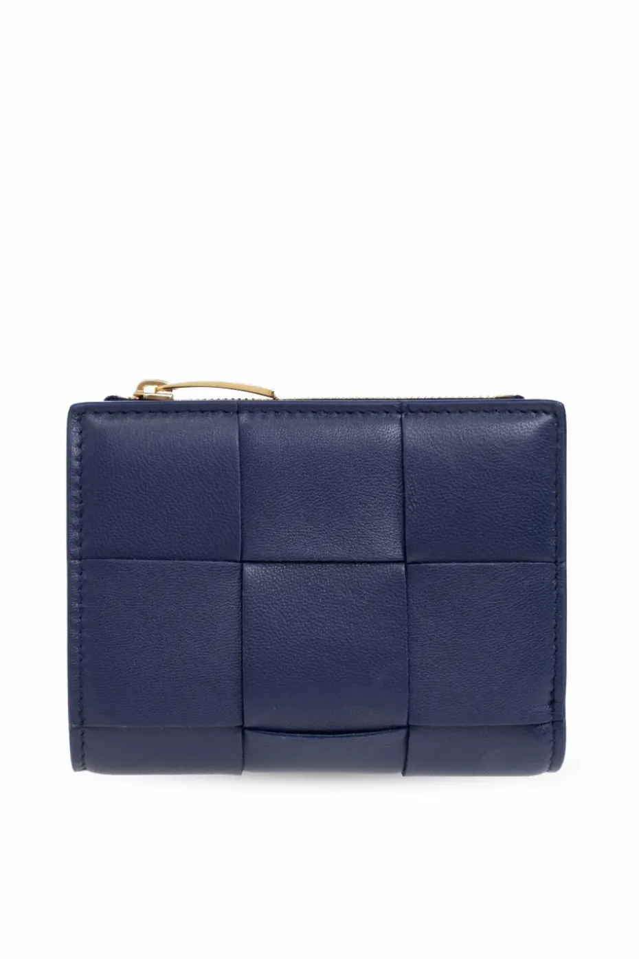 Bottega Veneta GRANATOWY Skórzany portfel