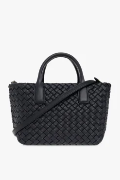 Bottega Veneta GRANATOWY Torba ‘Cabat Mini’ typu ‘shopper’