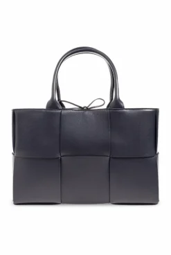 Bottega Veneta GRANATOWY Torba ‘Acro Small’ typu ‘shopper’