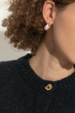 Bottega Veneta RÓŻOWY Kolczyki z perłami ze słodkiej wody