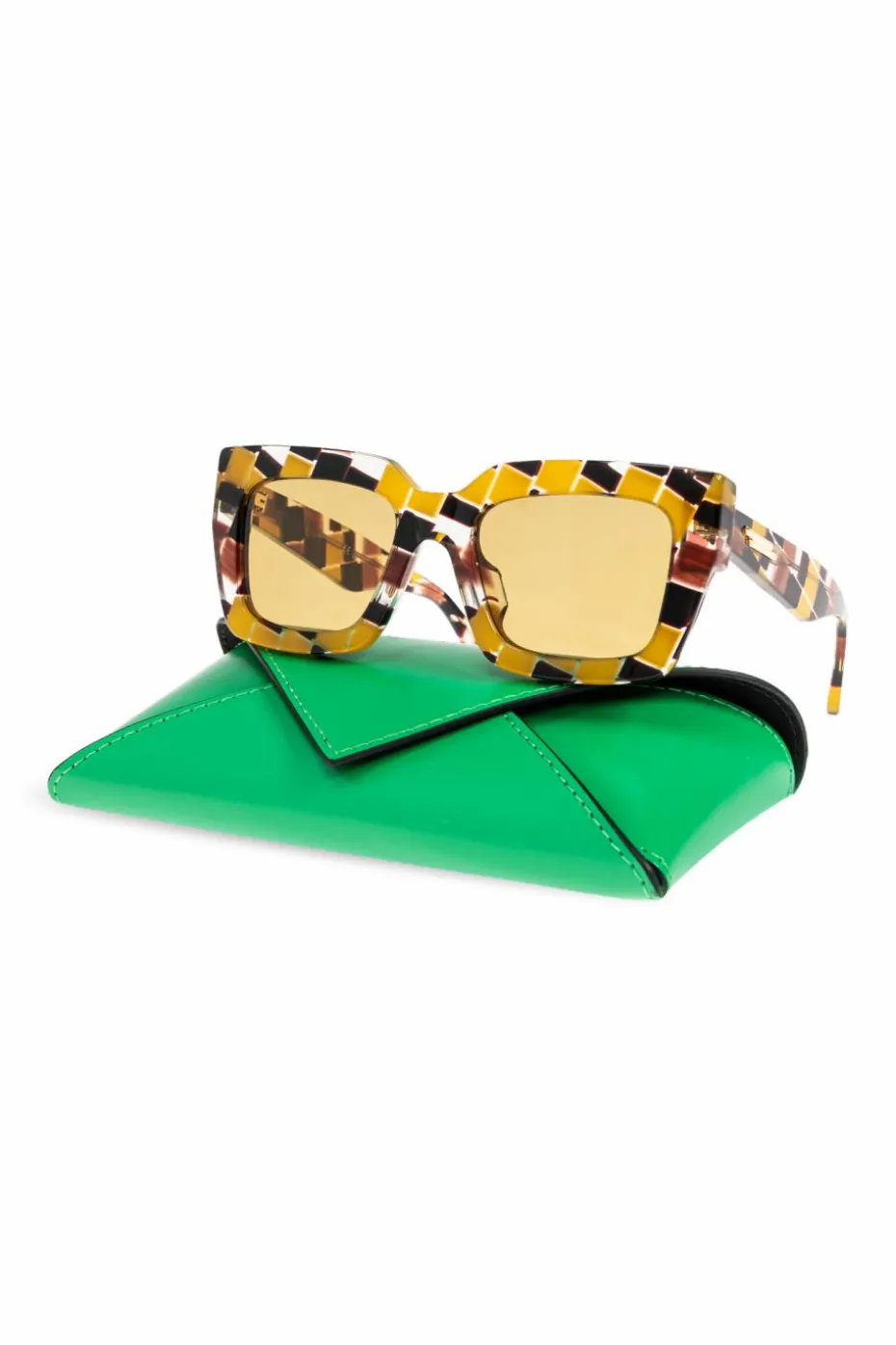 Bottega Veneta ŻÓŁTY Okulary przeciwsłoneczne