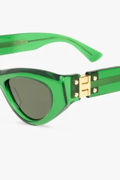 Bottega Veneta ZIELONY Okulary przeciwsłoneczne