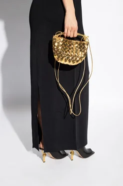 Bottega Veneta ZŁOTY Torba na ramię ‘Sardine Mini’