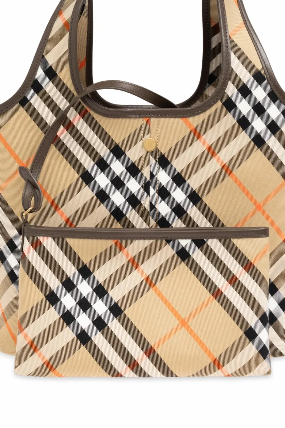 Burberry beżowy Bawełniana torba typu `tote`