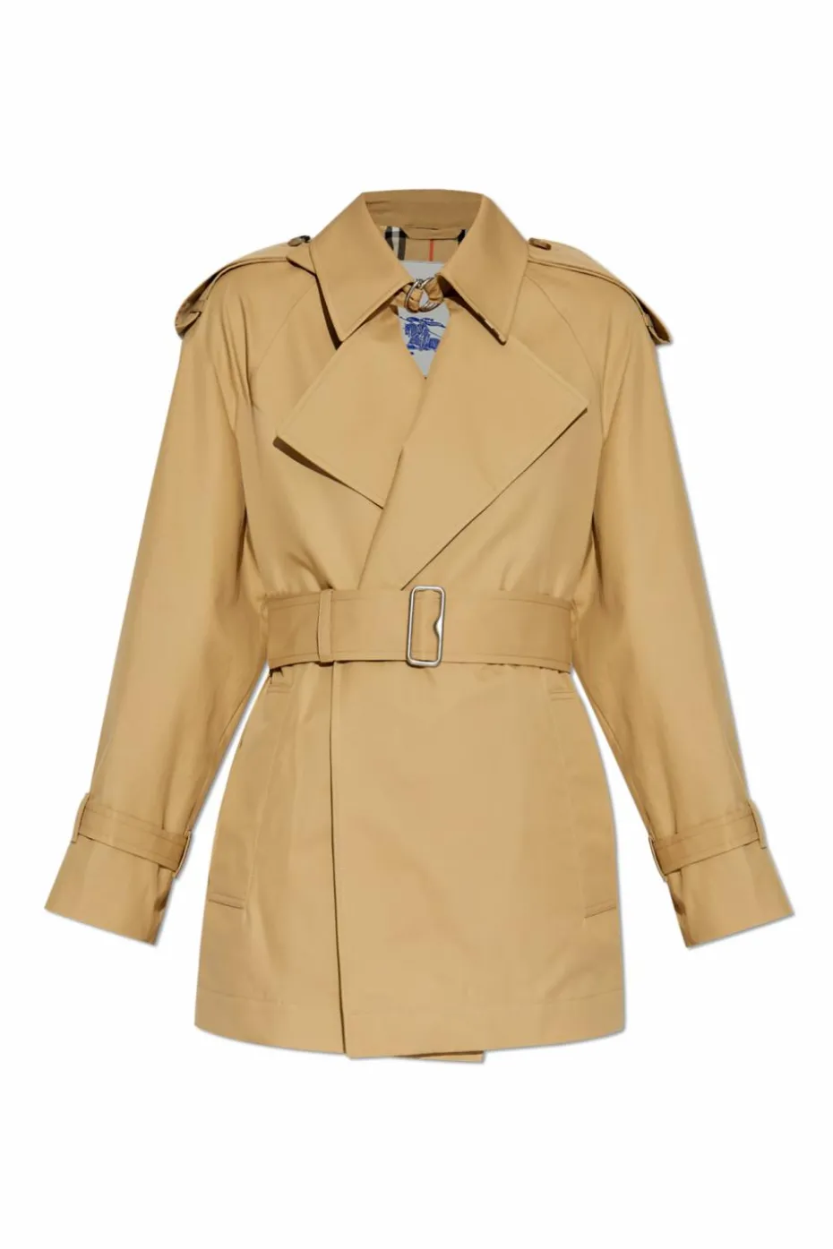 Burberry beżowy Bawełniany trencz