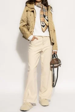 Burberry beżowy Ocieplana pikowana kurtka
