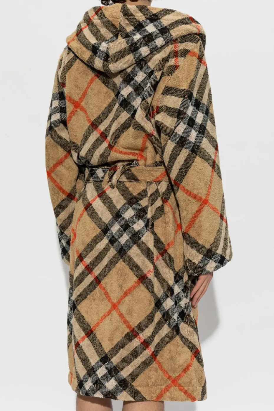 Burberry beżowy Szlafrok ze wzorem w kratę